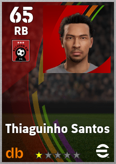 Thiaguinho Santos — RB, OVR 65, MAX 65