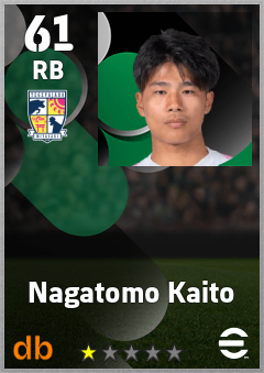 Nagatomo Kaito — RB, OVR 61, MAX 61