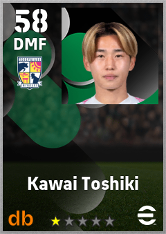 Kawai Toshiki — DMF, OVR 58, MAX 58
