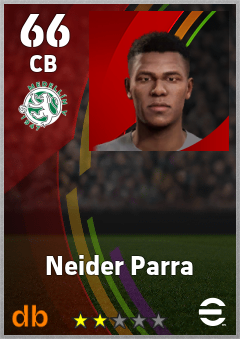 Neider Parra — CB, OVR 66, MAX 66