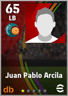 Juan Pablo Arcila — LB, OVR 65, MAX 65