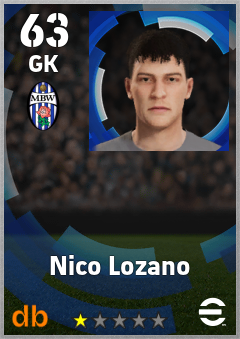 Nico Lozano — GK, OVR 63, MAX 63