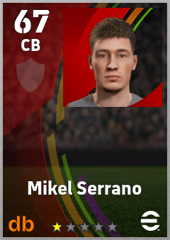Mikel Serrano — CB, OVR 67, MAX 67
