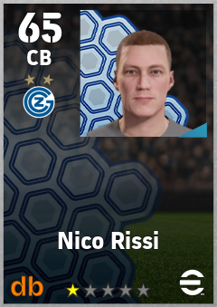 Nico Rissi — CB, OVR 65, MAX 65