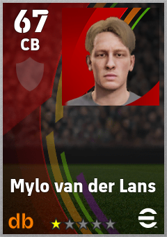 Mylo van der Lans — CB, OVR 67, MAX 67