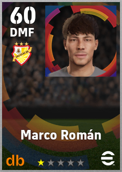 Marco Román — DMF, OVR 60, MAX 60