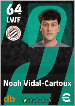 Noah Vidal-Cartoux — LWF, OVR 64, MAX 64