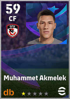 Muhammet Akmelek — CF, OVR 59, MAX 59