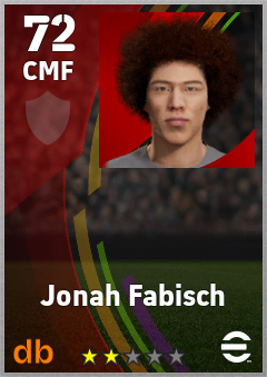 Jonah Fabisch — CMF, OVR 72, MAX 72