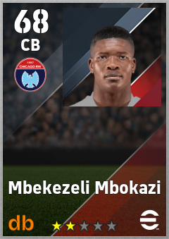 Mbekezeli Mbokazi — CB, OVR 68, MAX 68