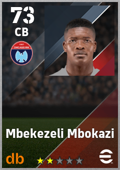 Mbekezeli Mbokazi — CB, OVR 73, MAX 73
