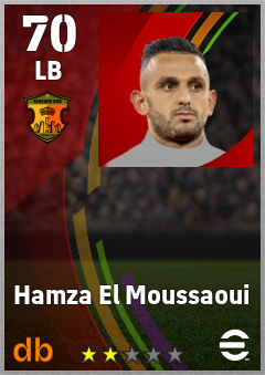 Hamza El Moussaoui — LB, OVR 70, MAX 70
