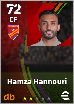 Hamza Hannouri — CF, OVR 72, MAX 72