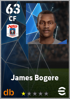 James Bogere — CF, OVR 63, MAX 63