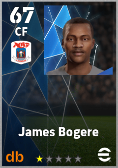 James Bogere — CF, OVR 67, MAX 67