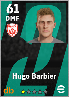 Hugo Barbier — DMF, OVR 61, MAX 61