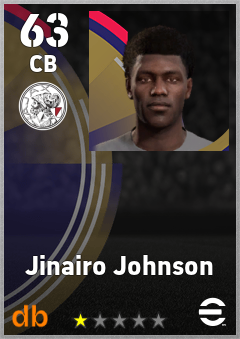 Jinairo Johnson — CB, OVR 63, MAX 63