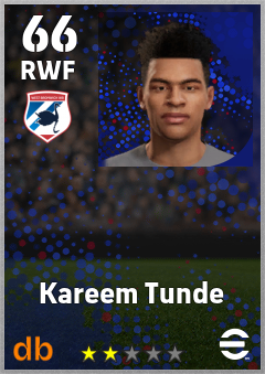 Kareem Tunde — RWF, OVR 66, MAX 66
