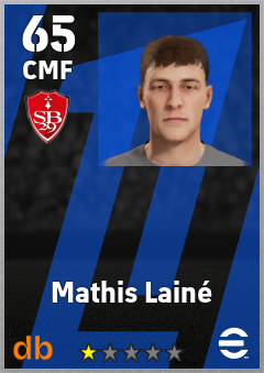 Mathis Lainé — CMF, OVR 65, MAX 65
