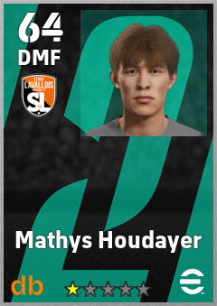 Mathys Houdayer — DMF, OVR 64, MAX 64