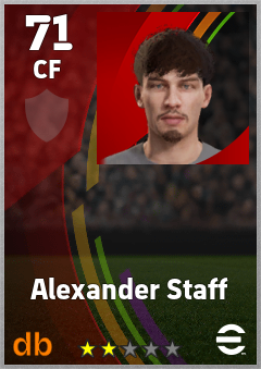 Alexander Staff — CF, OVR 71, MAX 71