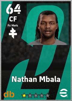 Nathan Mbala — CF, OVR 64, MAX 64