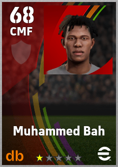 Muhammed Bah — CMF, OVR 68, MAX 68