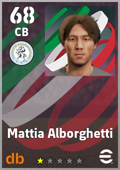 Mattia Alborghetti — CB, OVR 68, MAX 68
