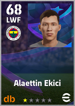 Alaettin Ekici — LWF, OVR 68, MAX 68