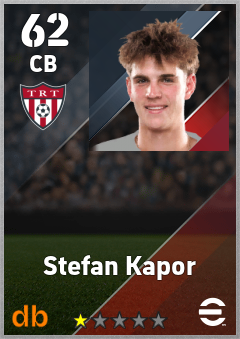 Stefan Kapor — CB, OVR 62, MAX 62