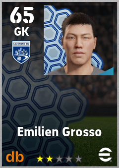 Emilien Grosso — GK, OVR 65, MAX 65