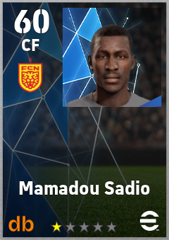 Mamadou Sadio — CF, OVR 60, MAX 60