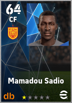 Mamadou Sadio — CF, OVR 64, MAX 64