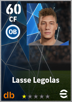 Lasse Legolas — CF, OVR 60, MAX 60