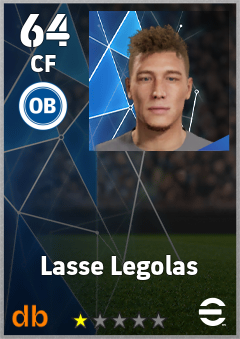 Lasse Legolas — CF, OVR 64, MAX 64