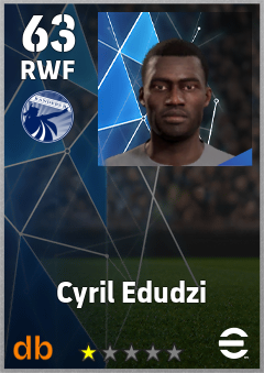 Cyril Edudzi — RWF, OVR 63, MAX 63