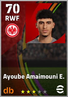 Ayoube Amaimouni E. — RWF, OVR 70, MAX 70