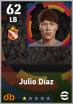 Julio Díaz — LB, OVR 62, MAX 62