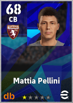 Mattia Pellini — CB, OVR 68, MAX 68