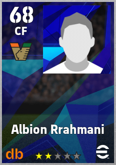 Albion Rrahmani — CF, OVR 68, MAX 68