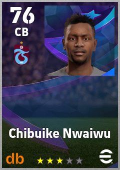Chibuike Nwaiwu — CB, OVR 76, MAX 76