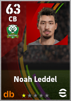 Noah Leddel — CB, OVR 63, MAX 63