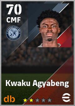 Kwaku Agyabeng — CMF, OVR 70, MAX 70