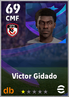 Victor Gidado — CMF, OVR 69, MAX 69