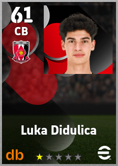 Luka Didulica — CB, OVR 61, MAX 61