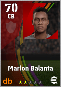 Marlon Balanta — CB, OVR 70, MAX 70