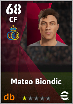 Mateo Biondic eFootball player card
