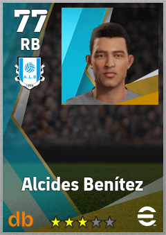 Alcides Benítez — RB, OVR 77, MAX 77