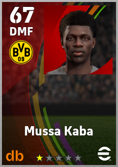 Mussa Kaba — DMF, OVR 67, MAX 67