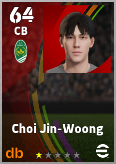 Choi Jin-Woong — CB, OVR 64, MAX 64